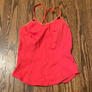 Silence + noise urban outfitters red tank top with sheer back